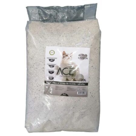 Arena aglomerante Ace Cat Litter carbón activado 20 Lts  PROMO 5+1