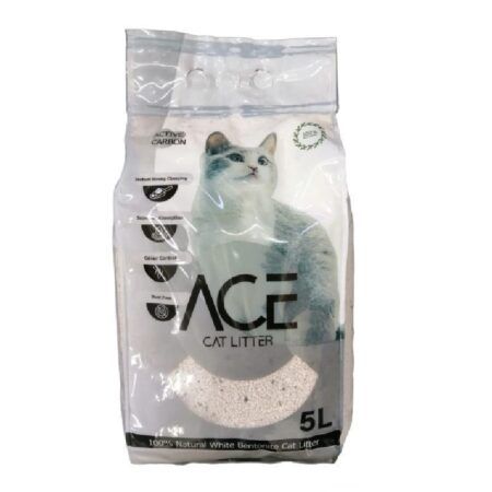 Arena aglomerante Ace Cat Litter carbón activado 5 Lts PROMO 10+2