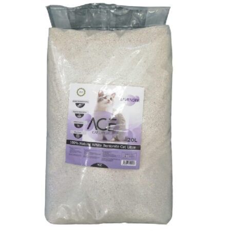 Arena aglomerante Ace Cat Litter perfume lavanda 20 Lts PROMO 5+1