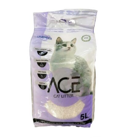 Arena aglomerante Ace Cat Litter perfume lavanda 5 Lts PROMO 10+2