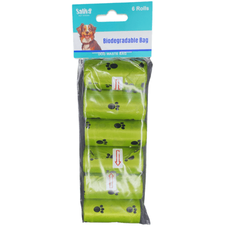 Bolsitas Biodegradables (15 pcs x rollo) Paquete 6 Unidades PROMO 16+8