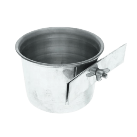 Taza comedero de aluminio con mariposa tamaño M