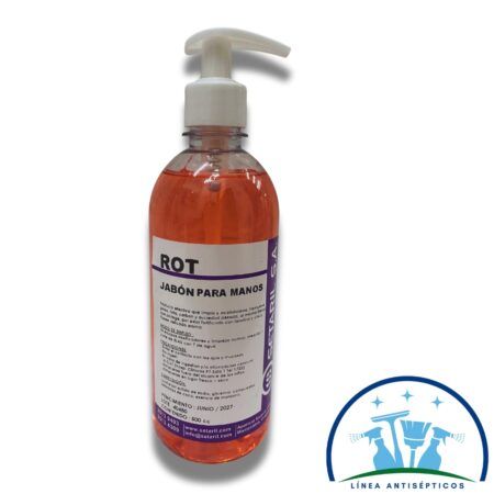 Jabón líquido para manos con fragancia manzana C/Válvula 1/2 Litro ROT