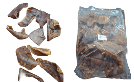 Orejas y recortes de cerdo importadas